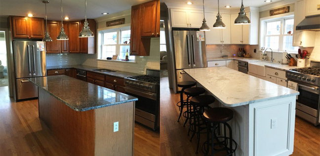 Dutchcraft Cabinet Refacing Reading Ma, Refacing Kitchen Cabinets Before And After